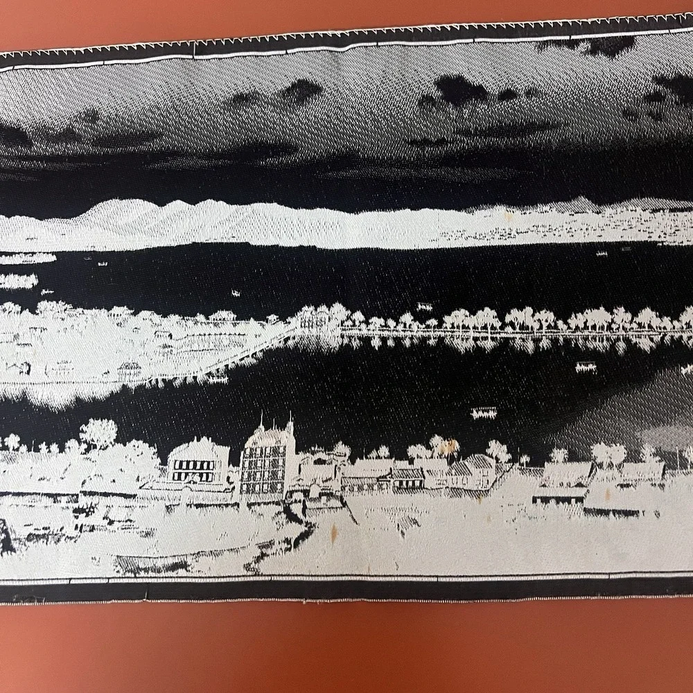 Vintage Chinese Silk Brocade Tapestry West Lake Hangzhou 30